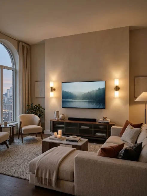 Use sconces on either side for balance
