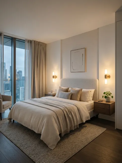 Use wall sconces for ambient light
