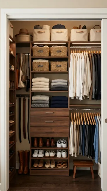 Use a closet organizer system