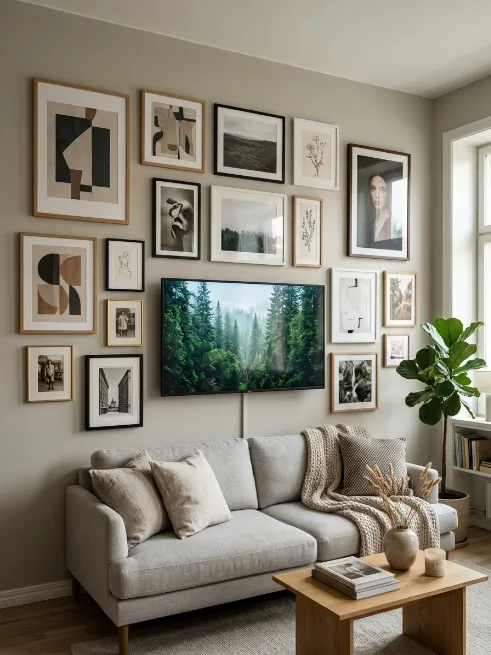 Use a mix of frame sizes around the screen