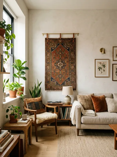 Use a rug as wall art