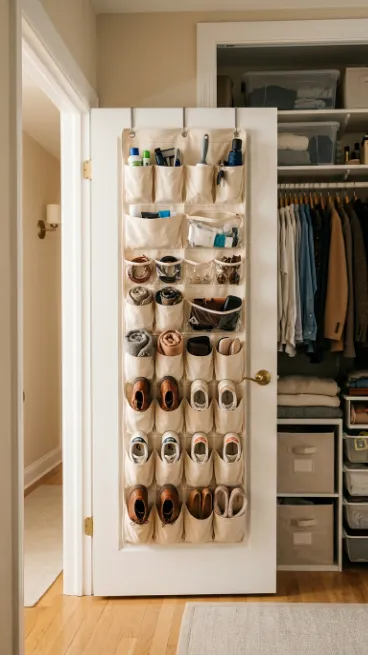 Use the back of doors for storage