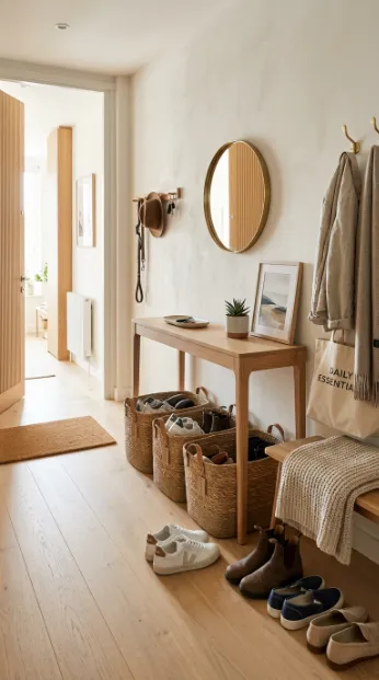 Add baskets for shoe storage