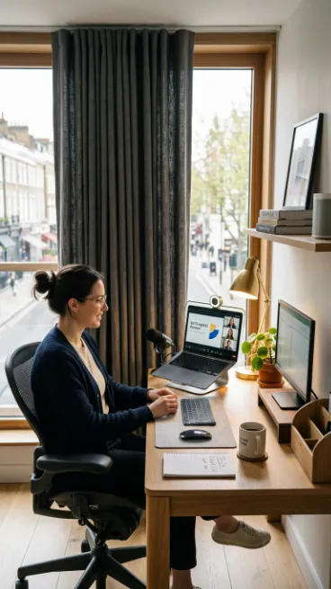 Add blackout curtains for video calls