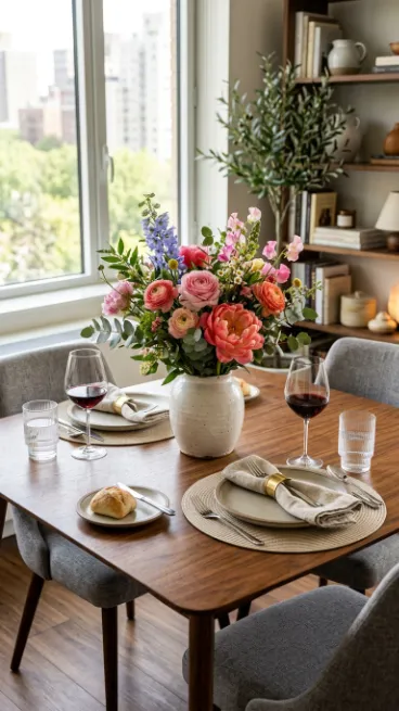 Add fresh flowers weekly