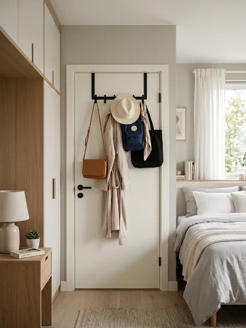 Add hooks behind doors