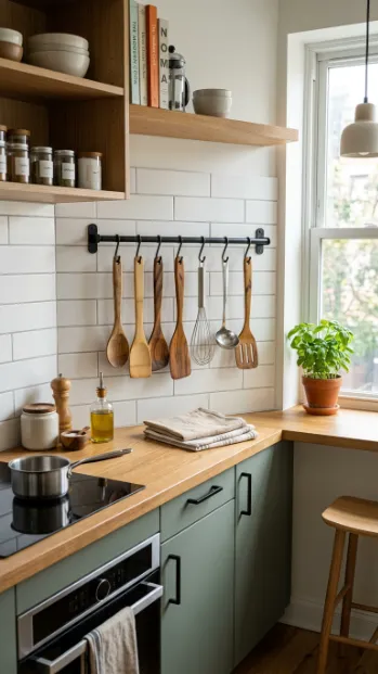 Add hooks for hanging utensils
