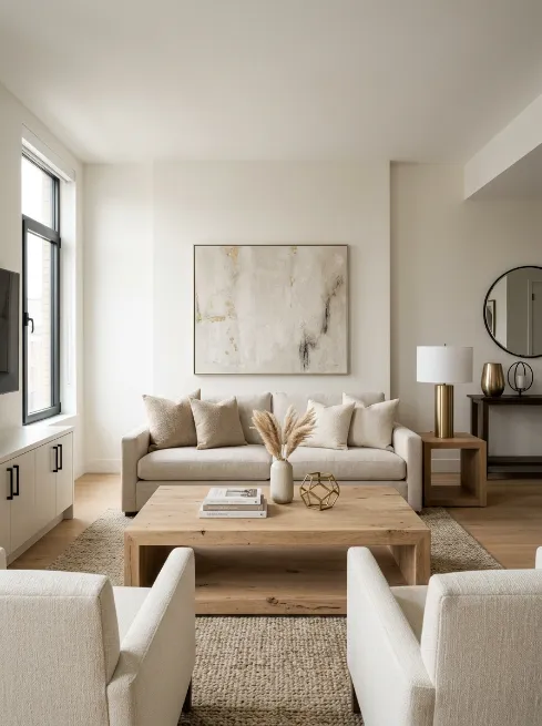 Add metallic accents for contrast