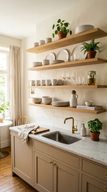 Add open shelving for a lighter look