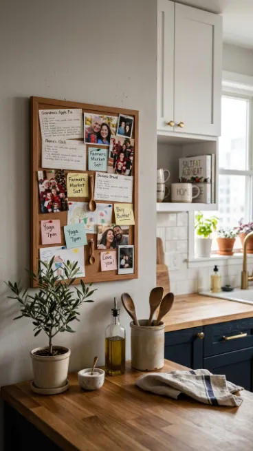 Add personal touches like recipe cards or photos