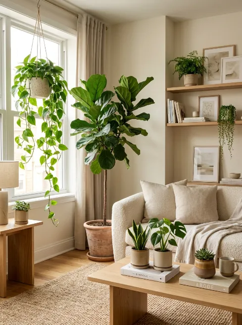 Add plants for a pop of green