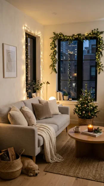2. Add String Lights Along Walls