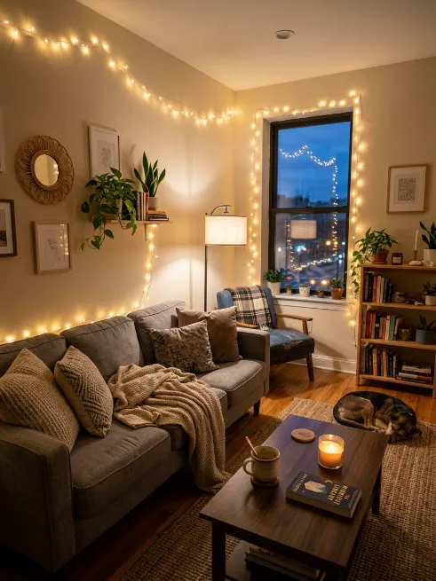 Add string lights for ambiance