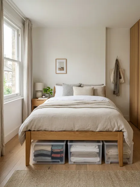 Add under bed storage containers