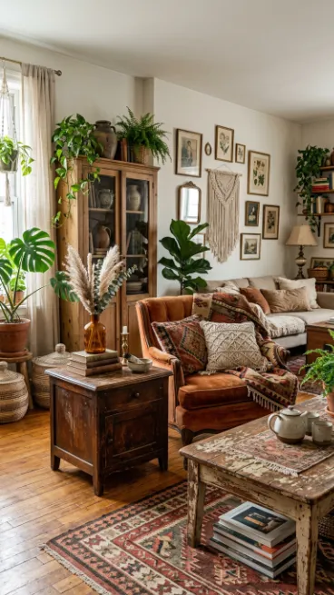 Add vintage or secondhand furniture