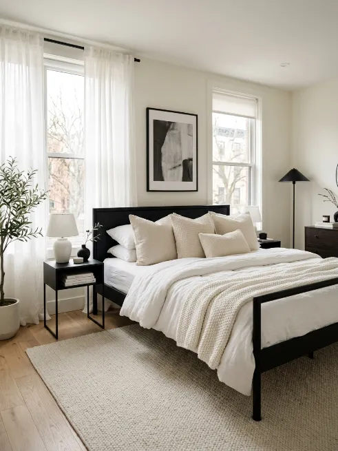 Add white textiles for softness