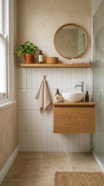 Add woven baskets for extra towels
