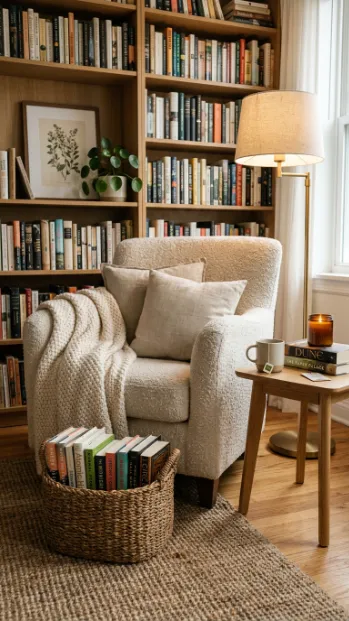 Add a basket for extra books