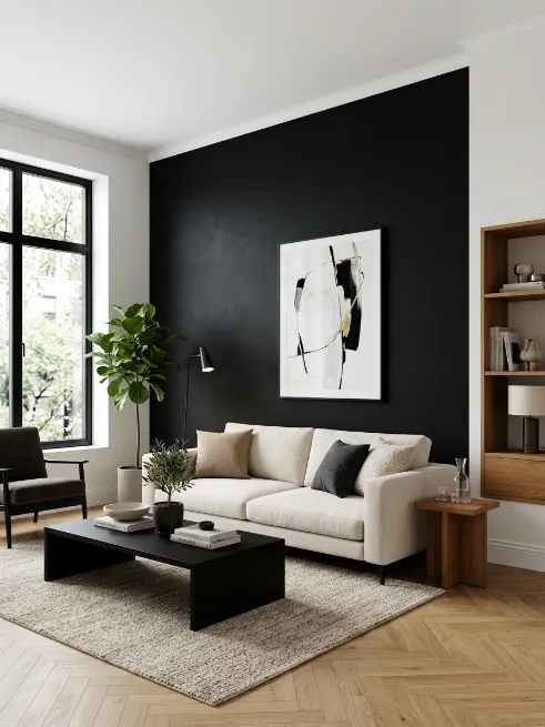 Add a black accent wall