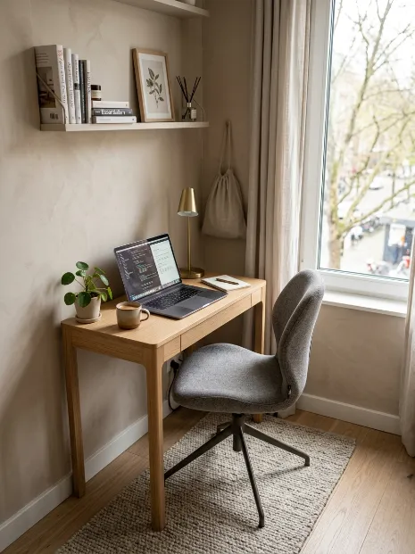 Add a comfortable but compact chair