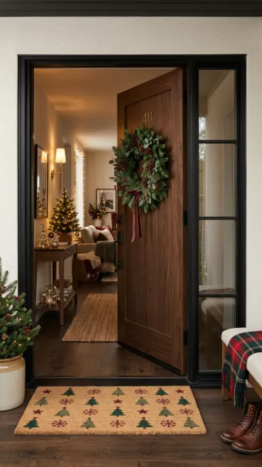 17. Add a Festive Rug or Doormat
