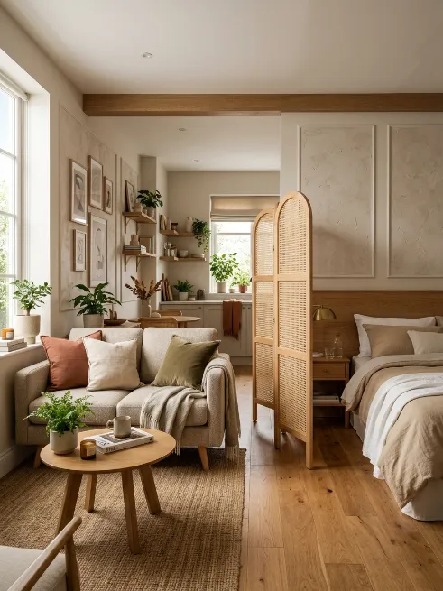 Add a folding screen for privacy