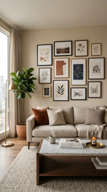 Add a gallery wall instead of individual frames