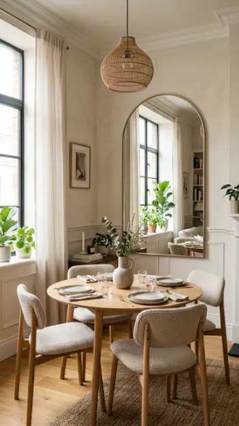 Add a mirror near the dining table