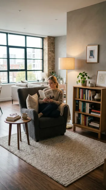 Add a rug to define the space