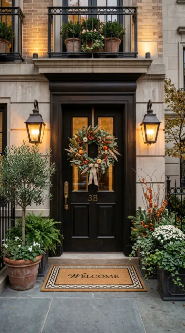 Add a seasonal wreath or door decor
