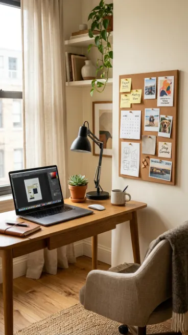 Add a small bulletin or cork board