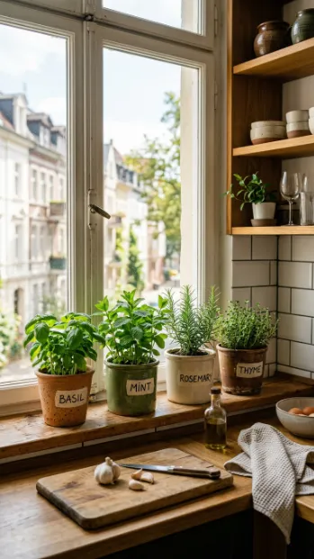 Add a small herb garden by the window