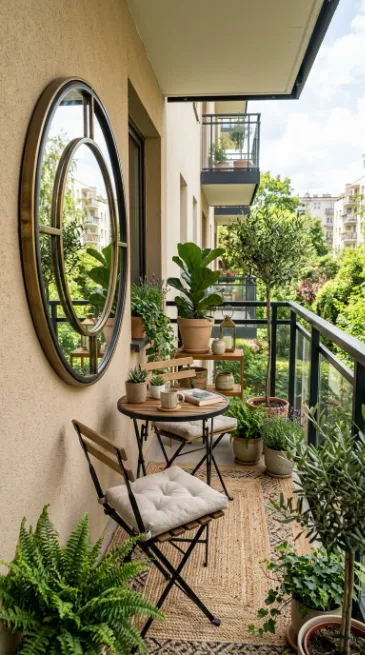 Add a small mirror to make the space feel bigger