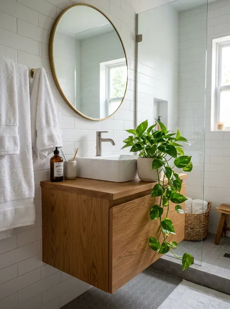 Add a small plant that likes humidity