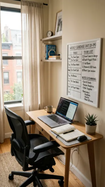 Add a small whiteboard for planning