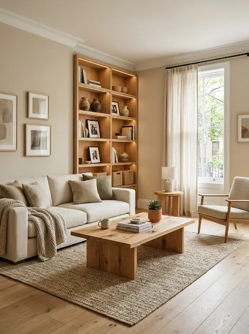 Bring in natural wood tones