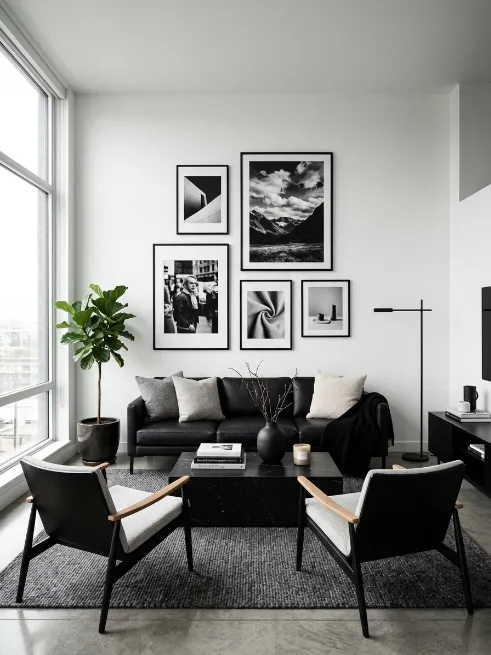 Choose black and white photography for wall art