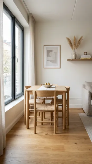 Choose chairs that can be tucked fully under the table