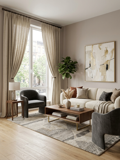 Choose curtains that match your overall style