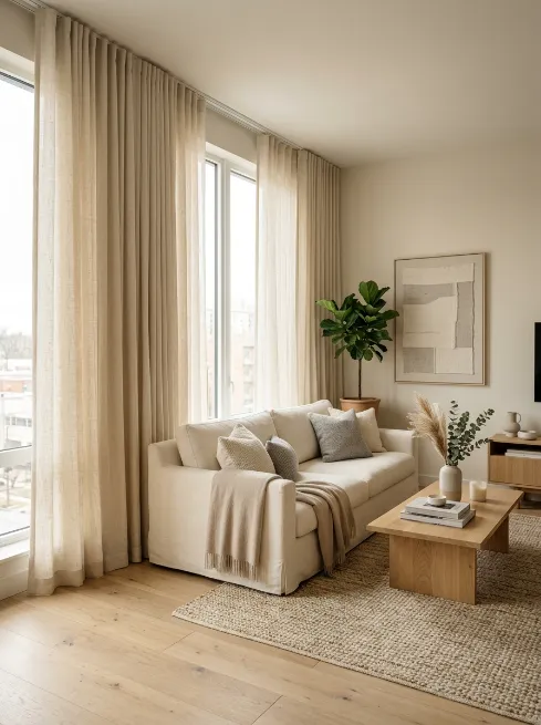 Choose curtains with subtle texture