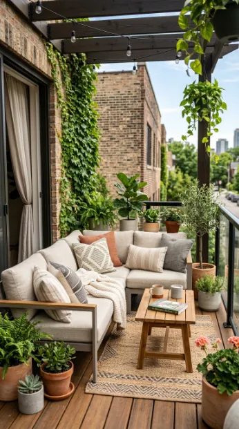 Choose cushions and pillows in weatherproof fabric