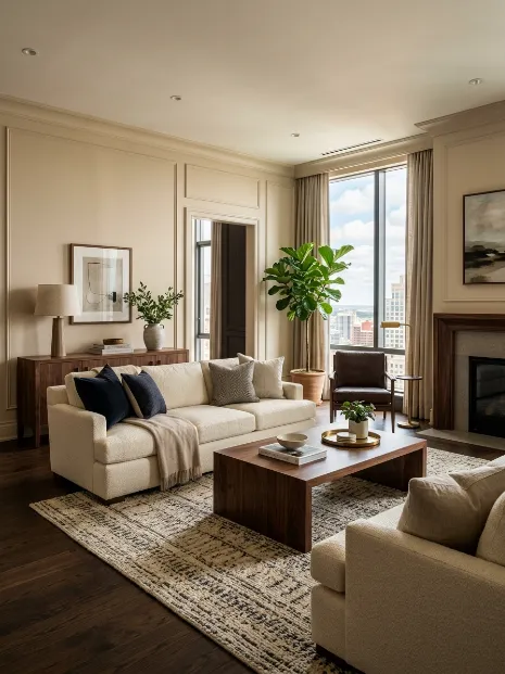 Choose dark wood furniture