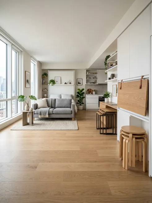 Choose furniture that can be tucked away