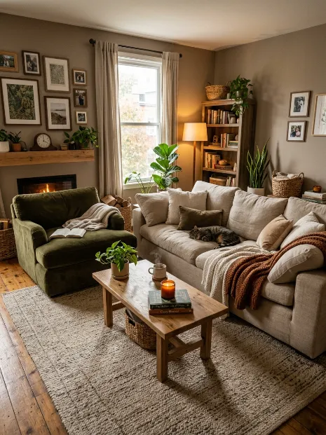 Choose furniture that invites you to sink in