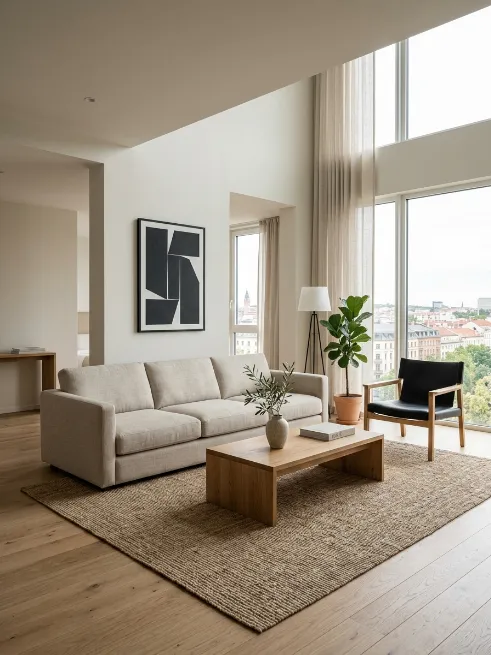 Choose furniture with simple shapes
