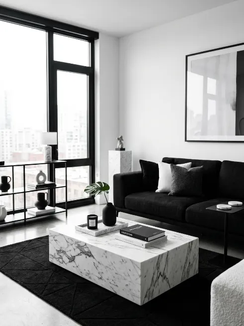 Choose marble accents for subtle pattern