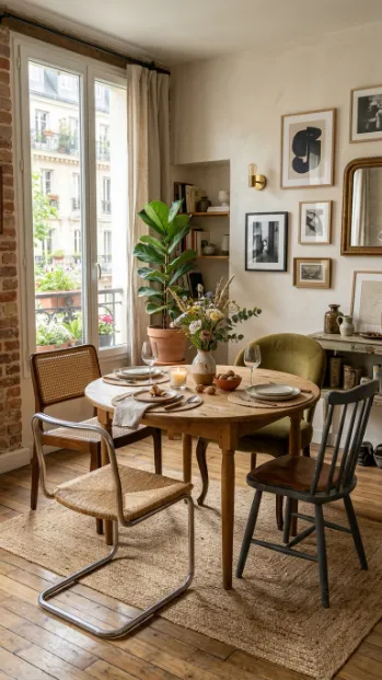 Choose mismatched chairs for character