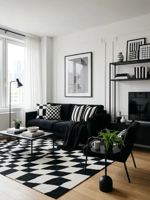 Choose striped or checkered patterns for personality