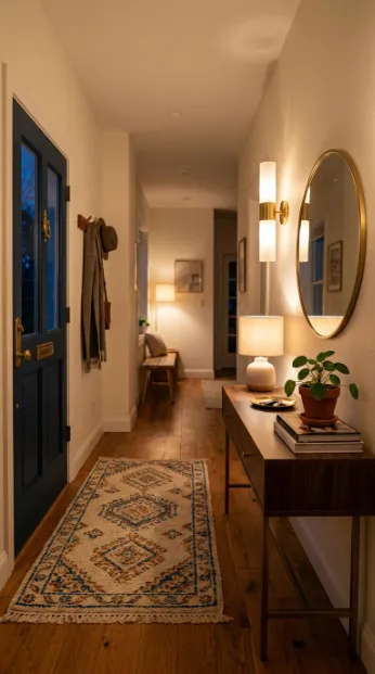 Choose warm lighting for a welcoming feel