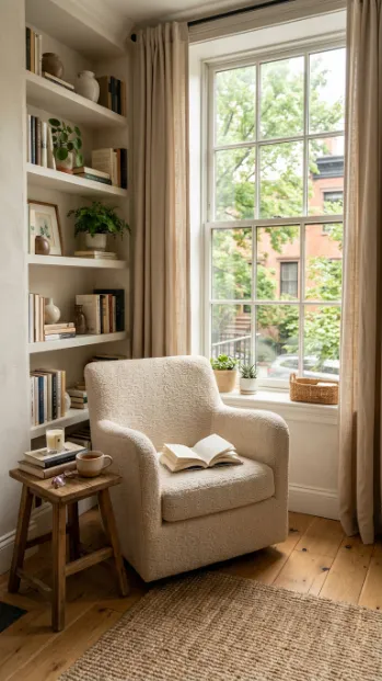 Choose a corner near a window